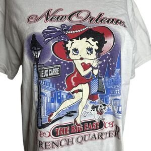Vintage Betty Boop New Orleans The Big Easy Shirt Size Medium Cartoon Art 90s